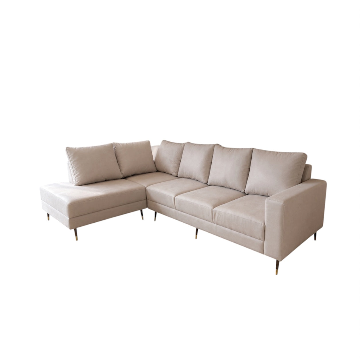 CLASSIC LAUNCHER SOFA SET | WOOD FRAME & SUEDE FABRIC | OFF WHITE