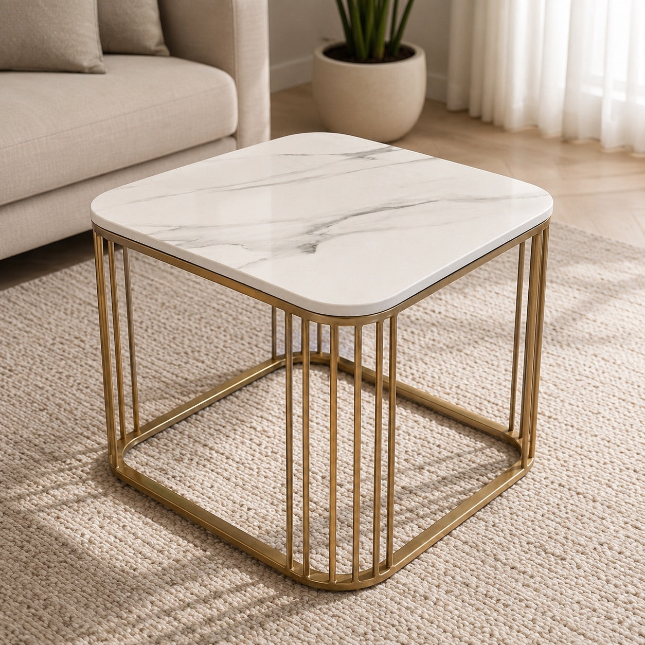 Neon Cofee Table – Metal Golden