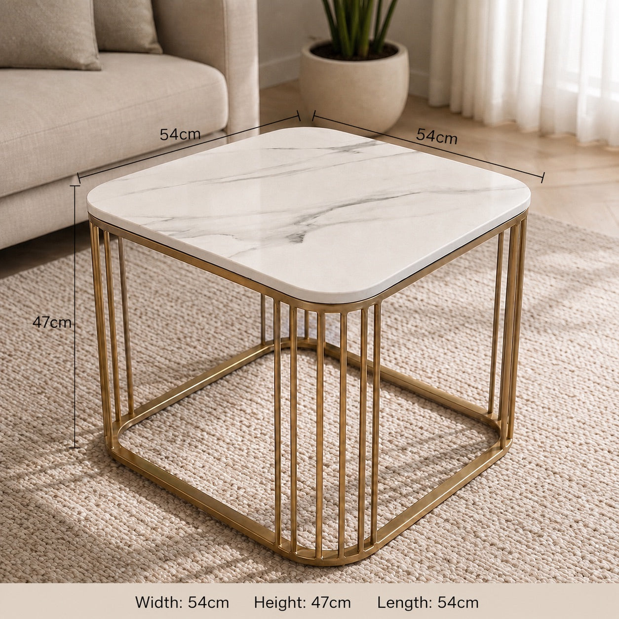 Neon Cofee Table – Metal Golden