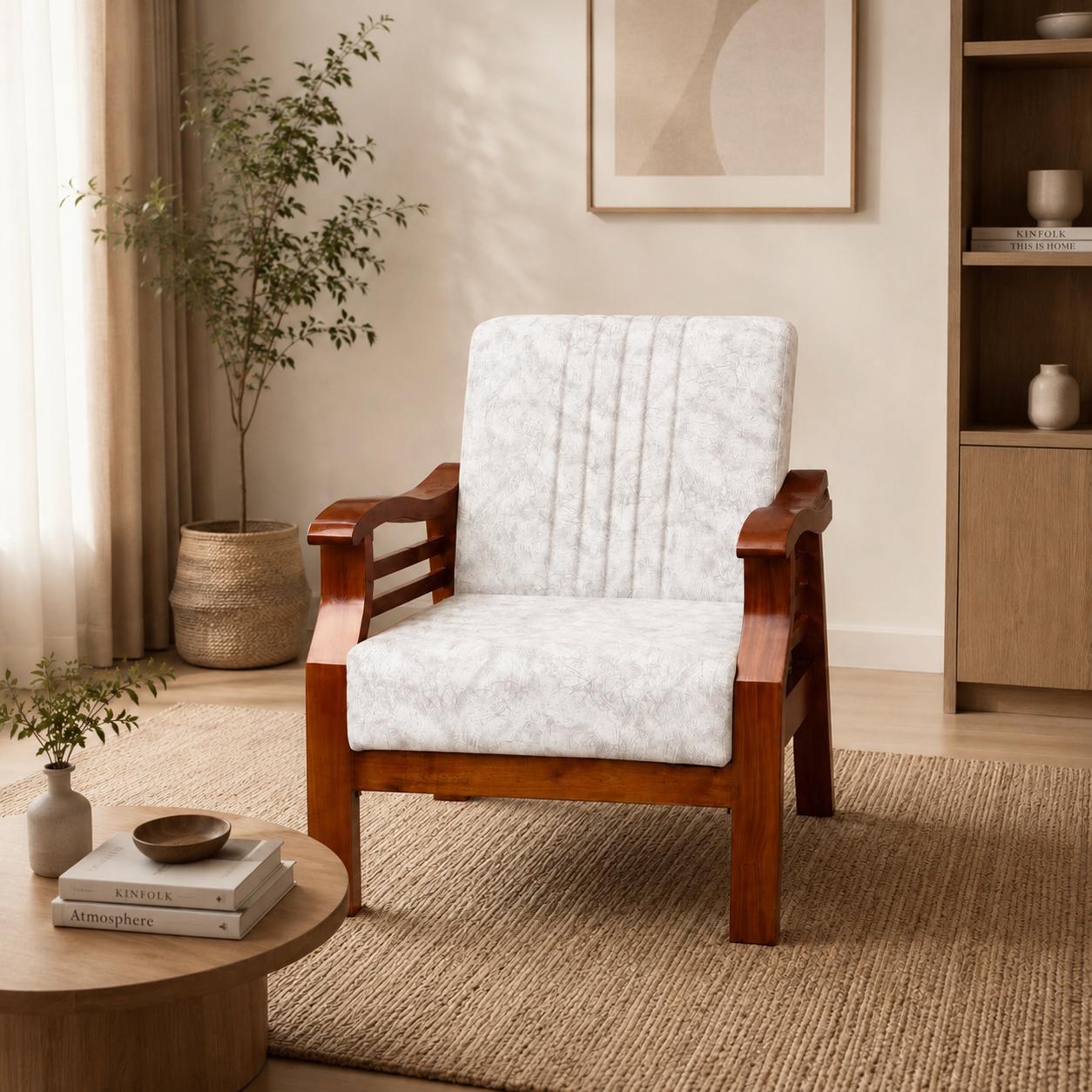 Lutpus Sofa – Suede W Treated Mahogany | 32 Density Foam