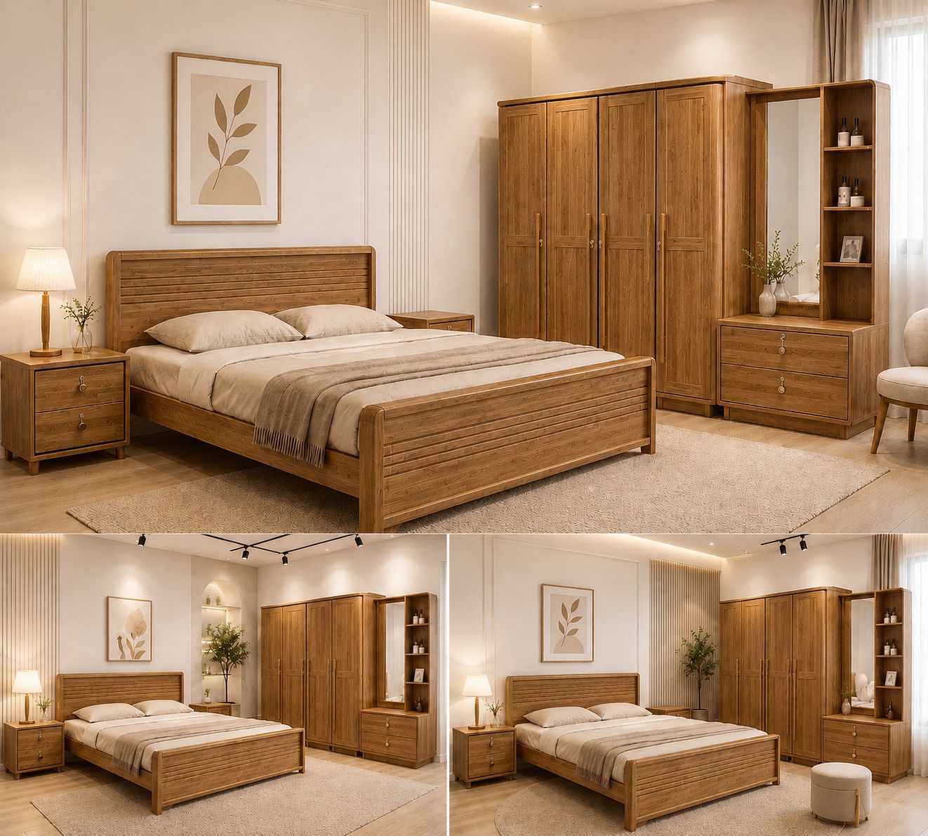 Bedroom Set – Solid Wood Teak