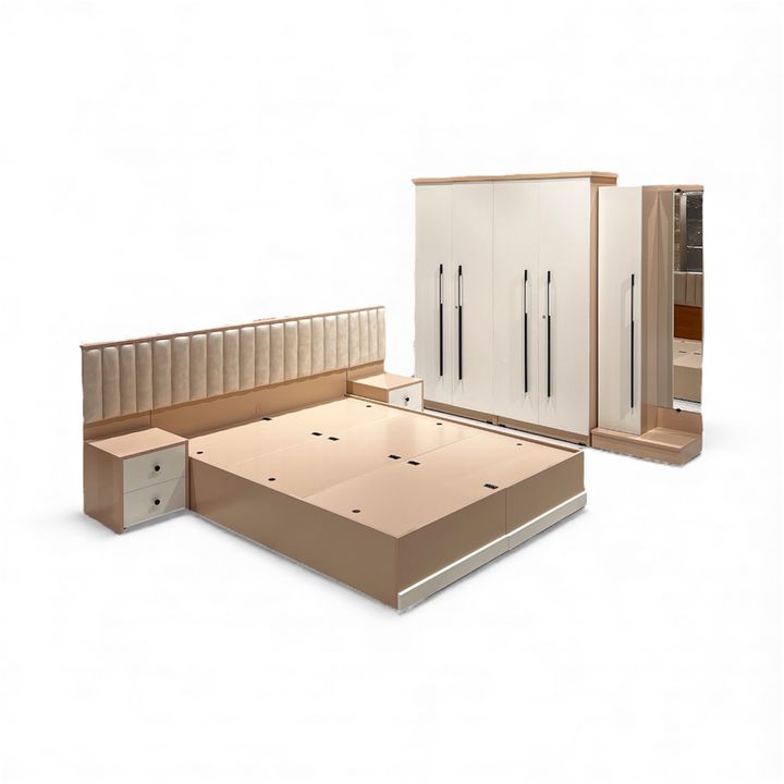 Brabus 4-Door Bedroom Set – Premium Particle Board | Queen Size | Without Mattress | 5-Year Warranty