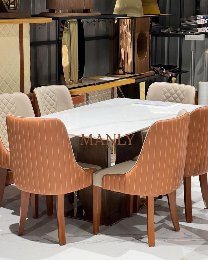Prime Dining Set – Treated Mahogany | Ceramic Marble Top | 10-Year Warranty