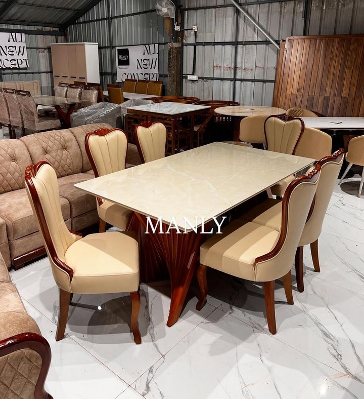 Xavio Treated Mahogany Dining Set