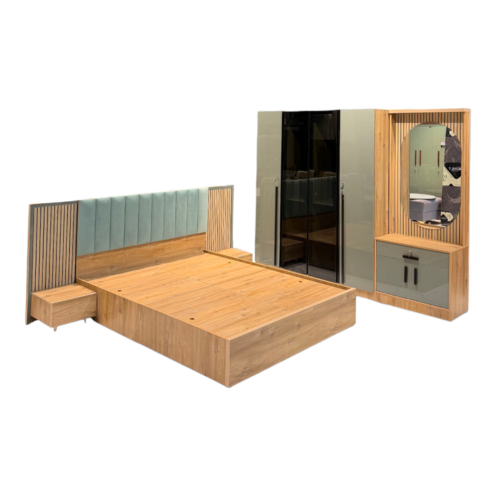 Glass door 4 door set without mattress