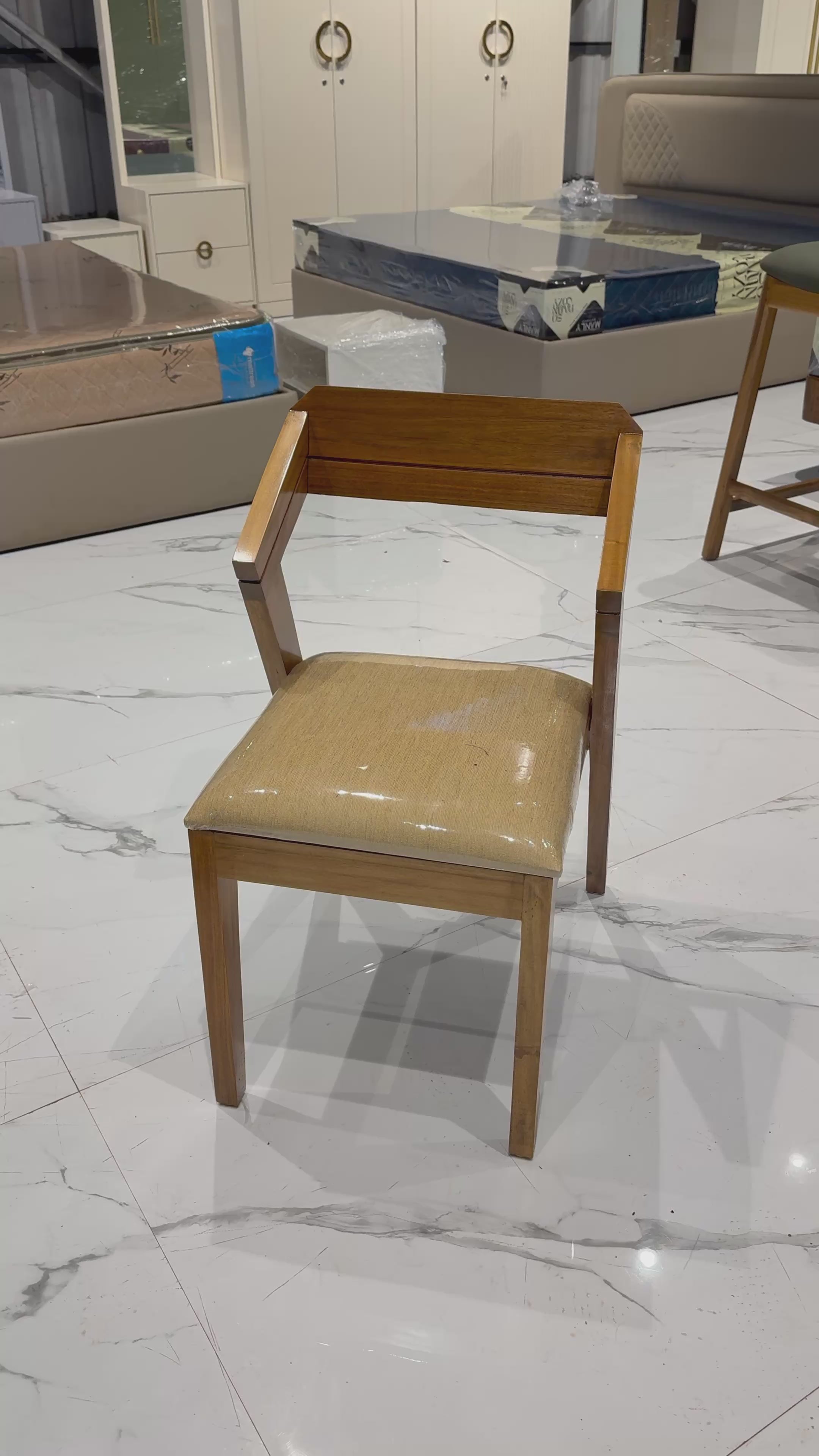CHINA PLAIN CHAIR | ACACIA WOOD & FABRIC CUSHION
