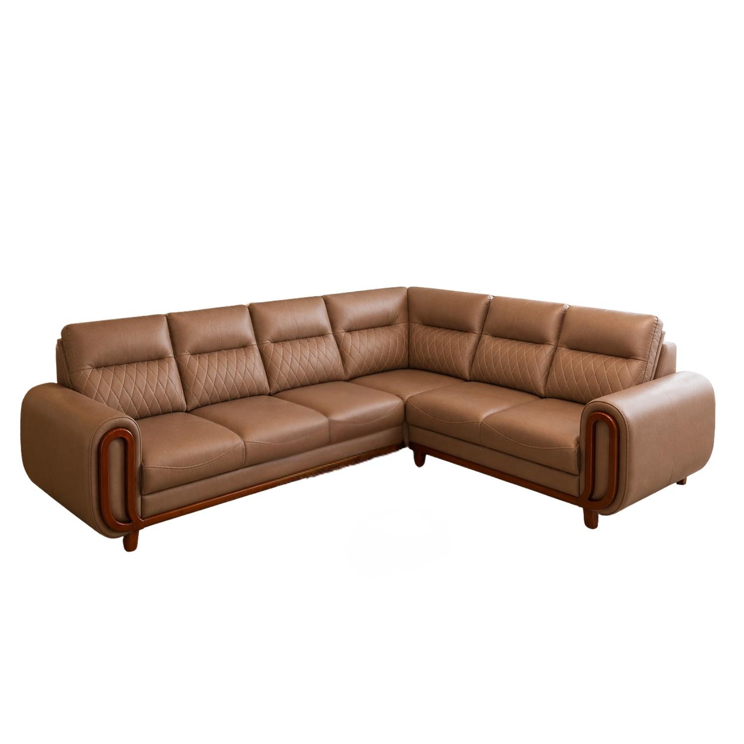 Berlin 3+2 Corner Sofa – Fabric Brown
